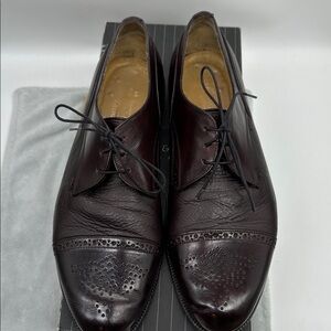 Johnston & Murphy CELLINI Italian DeerSkin Leather Men’s 9-1/2 M Cap Toe Oxfords